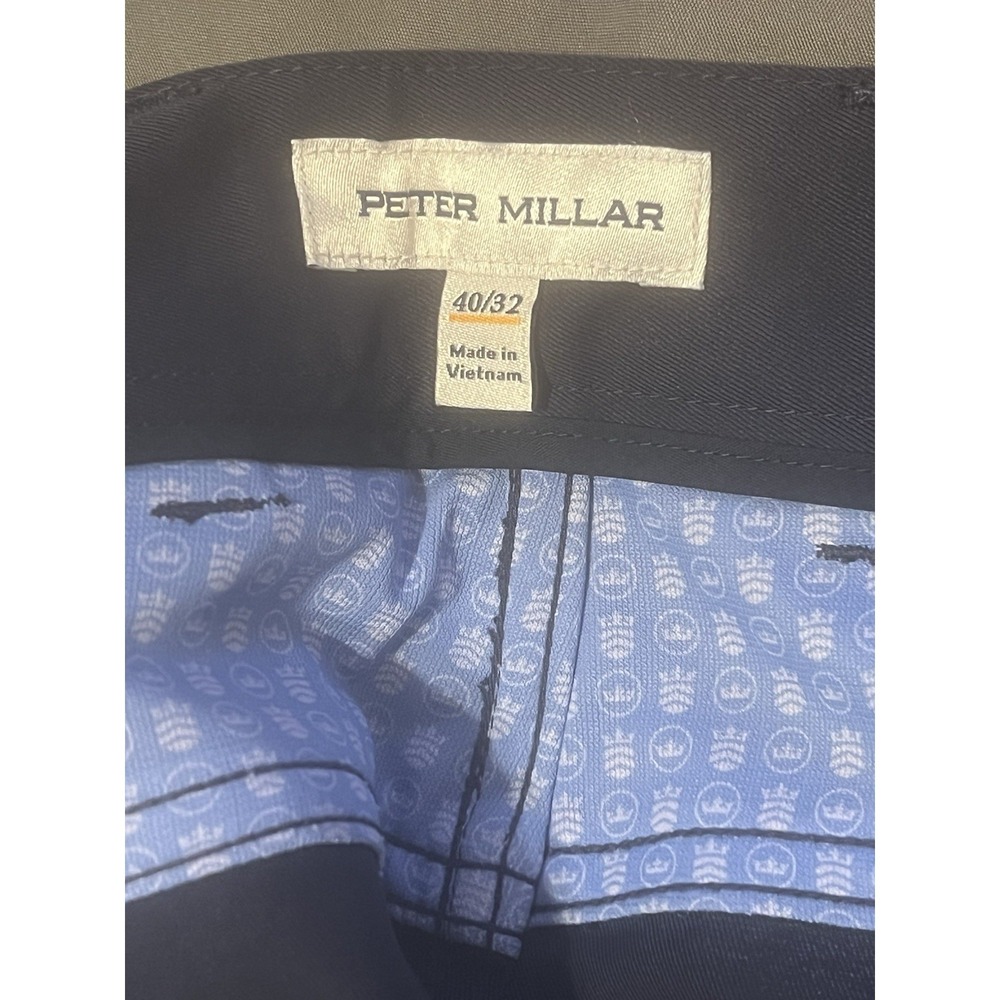 NWT Peter Millar EB66 Crown Sport Performance Five Pocket Mens 40x32 Navy Pant - Picture 5 of 5